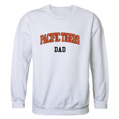 W Republic University of the Pacific Tigers Alumni Fleece Crewneck Sweatshirts - White, Small