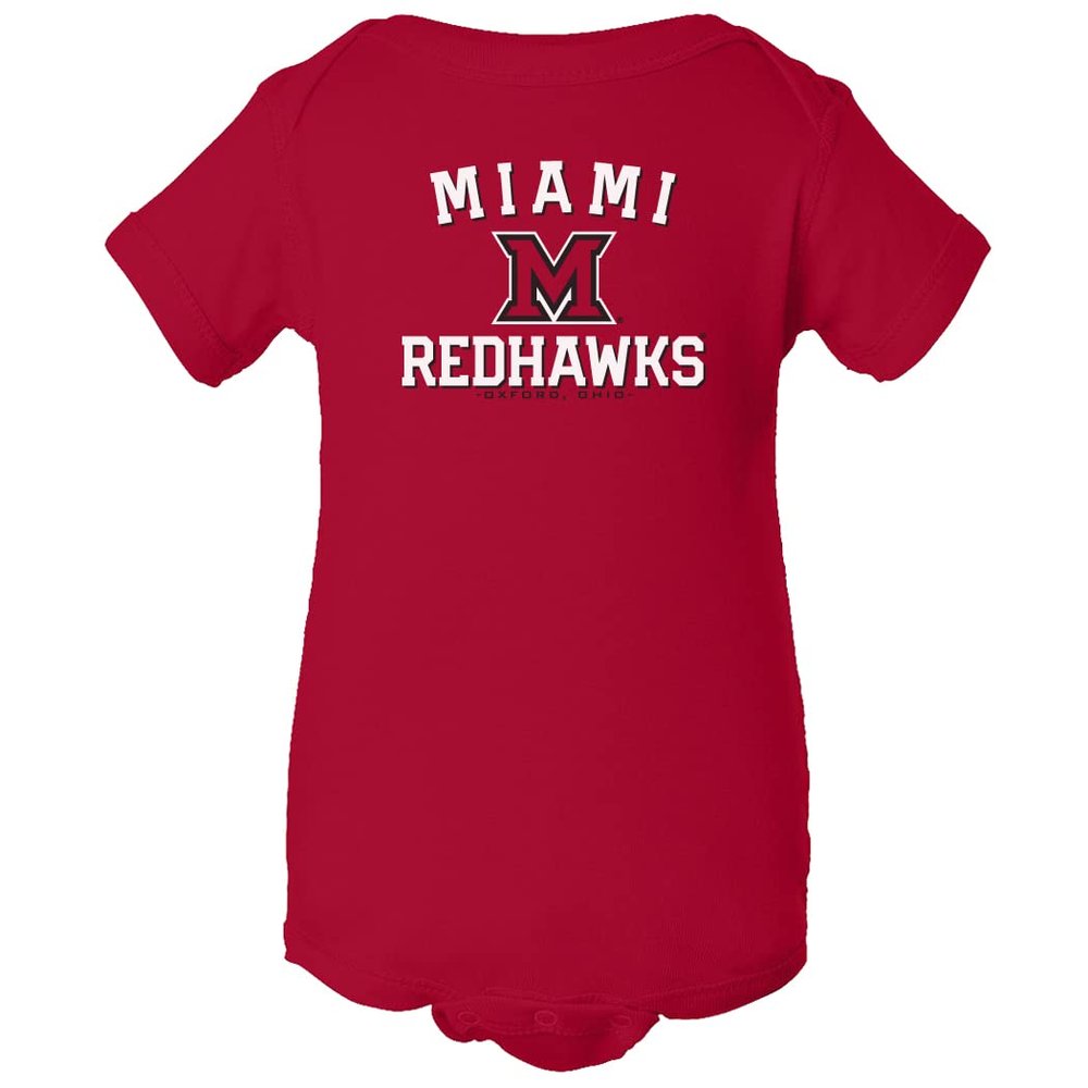 CornBorn Miami Onesie - Miami of Ohio Primary Logo - Red - 6M