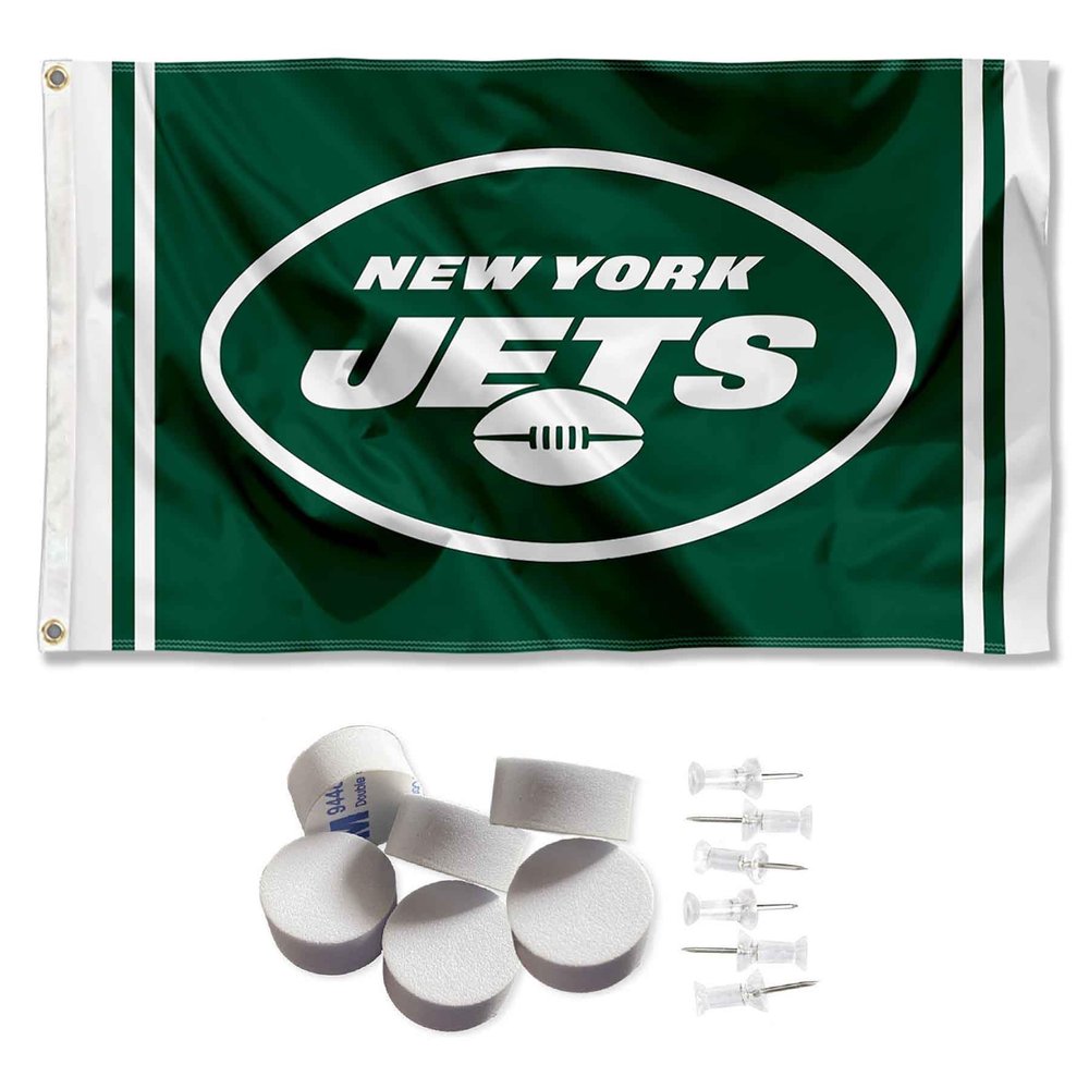 New York Jets Wordmark Banner and Tapestry Wall Tack Pads