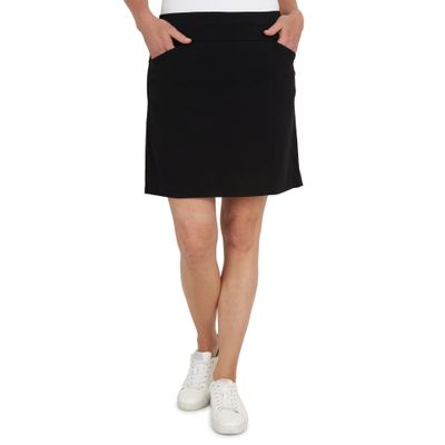 Alfred Dunner Women's Petite Casual Fit Allure Skirt Size 12P Black