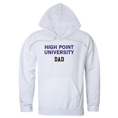 W Republic High Point University Panthers Dad Fleece Hoodie Sweatshirts - White, Medium