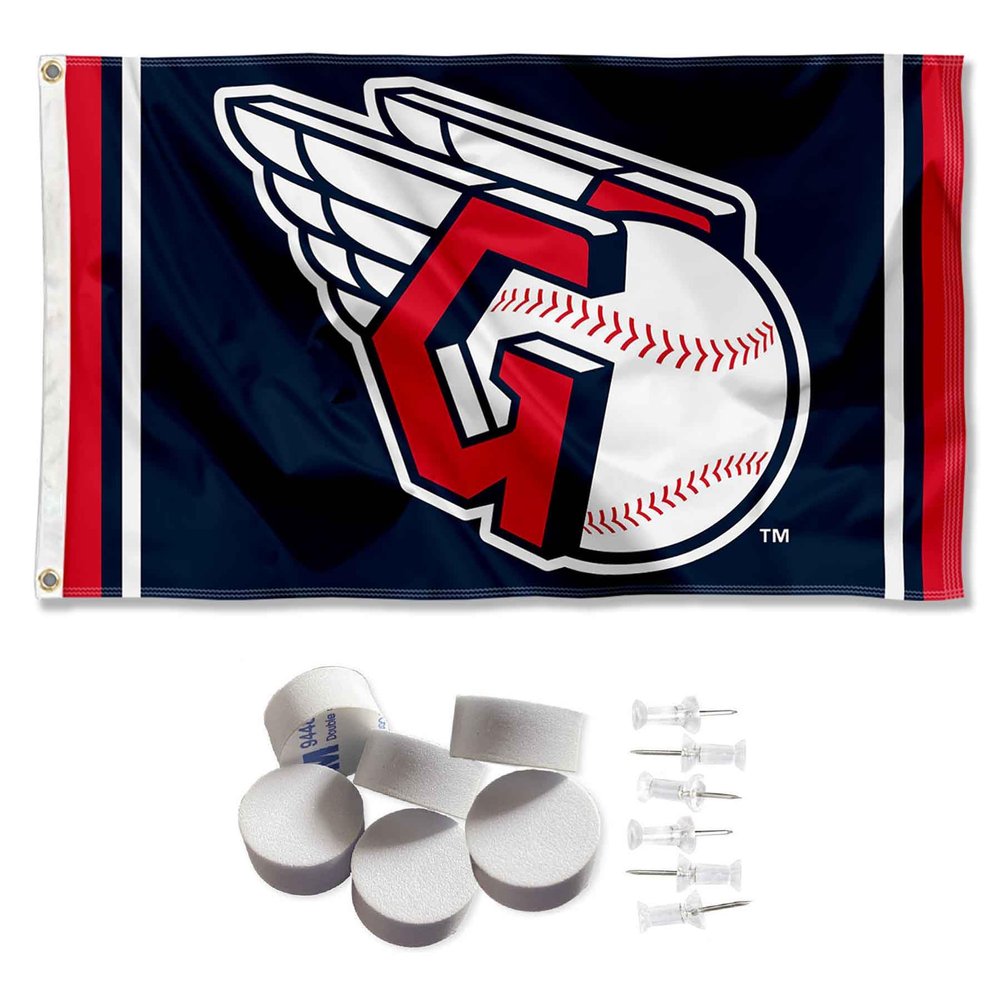 Cleveland Baseball Winged G Banner and Tapestry Wall Tack Pads