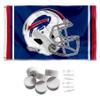 Buffalo Bills Helmet Banner and Tapestry Wall Tack Pads view 1