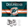 Miami Dolphins Throwback Retro Vintage Banner and Tapestry Wall Tack Pads view 1