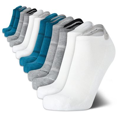 Calvin Klein Mens No Show Socks - 12 Pack Performance Cushion Low Cut Tab Athletic Socks for Sneakers & Loafers (Size: 7-12), Size 7-12, Assorted Tab