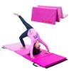 Flybar Antsy Pants Tumbling Mat-Gymnastics Mat,Easy to Clean Gym Mat,Sturdy,Foldable Tumbling Mat for Kids,Padded,Portable,Carrying Handle,Gymnastics Equipment for Activity Play Pink Ombre Colors view 1