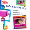 Flybar Antsy Pants Tumbling Mat-Gymnastics Mat,Easy to Clean Gym Mat,Sturdy,Foldable Tumbling Mat for Kids,Padded,Portable,Carrying Handle,Gymnastics Equipment for Activity Play Pink Ombre Colors view 4