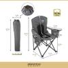 ARROWHEAD OUTDOOR Portable Folding Camping Quad Chair w/ 4-Can Cooler, Cup-Holder, Heavy-Duty Carrying Bag w/Easy Carry Shoulder Strap, Padded Armrests, Supports up to 330lbs, USA-Based Support view 3