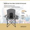 ARROWHEAD OUTDOOR Portable Folding Camping Quad Chair w/ 4-Can Cooler, Cup-Holder, Heavy-Duty Carrying Bag w/Easy Carry Shoulder Strap, Padded Armrests, Supports up to 330lbs, USA-Based Support view 4