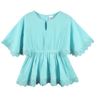 Gerber Baby Girls Toddler Kaftan Swimwear Cover Up, Aqua, 3-6 Months US