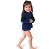 Gerber Baby Toddler Hooded Kangaroo Pocket Terry Cover Up, Navy, 3-6 Months view 2