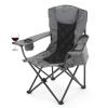 ARROWHEAD OUTDOOR Portable Deluxe Folding Camp Quad Chair w/Headrest, Glass & Cup Holders, Armest 6-can Cooler, Heavy Duty Carry Bag, 550 lbs Weight Capacity view 1