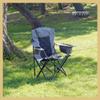 ARROWHEAD OUTDOOR Portable Deluxe Folding Camp Quad Chair w/Headrest, Glass & Cup Holders, Armest 6-can Cooler, Heavy Duty Carry Bag, 550 lbs Weight Capacity view 2