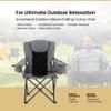 ARROWHEAD OUTDOOR Portable Deluxe Folding Camp Quad Chair w/Headrest, Glass & Cup Holders, Armest 6-can Cooler, Heavy Duty Carry Bag, 550 lbs Weight Capacity view 4