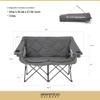 ARROWHEAD OUTDOOR Portable Folding Double Duo Camping Chair Loveseat w/ 2 Cup & Wine Glass Holder, Carrying Bag, Supports up to 500lbs view 2