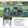 ARROWHEAD OUTDOOR Portable Folding Double Duo Camping Chair Loveseat w/ 2 Cup & Wine Glass Holder, Carrying Bag, Supports up to 500lbs view 4