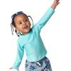 Gerber Unisex Baby Toddler UPF 50+ Long Sleeve Rashguard Swim Rash Guard Shirt, Aqua, 6-9 Months US view 2