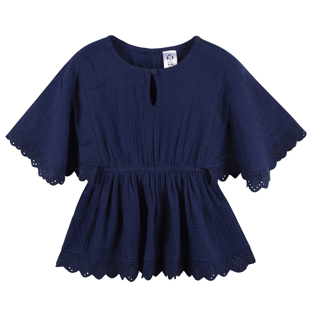 Gerber Baby Girls Toddler Kaftan Swimwear Cover Up, Navy, 3-6 Months US