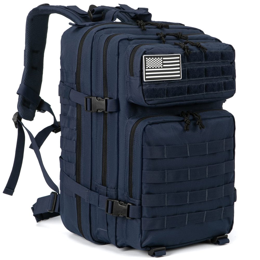 QT&QY 45L Military Tactical Backpack combat Molle Army Assault Pack CCW 3 Day survival Bag Hiking rucking Rucksack heavy duty backpack