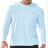 NORTHYARD Men's UPF 50+ Hoodie Shirts Long Sleeve Sun Protection Fishing Swim Beach UV SPF Rash Guard Quick Dry Lightweight SkyBlue L view 1
