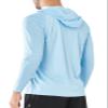 NORTHYARD Men's UPF 50+ Hoodie Shirts Long Sleeve Sun Protection Fishing Swim Beach UV SPF Rash Guard Quick Dry Lightweight SkyBlue L view 2