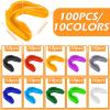 Kathfly 100 Pack Sports Mouth Guard Bulk Athletic Mouthguard Silicone Gum Mouthpiece Teeth Protection for Football Boxing Basketball Hockey Karate Lacrosse Wrestling(Fresh Colors) view 2