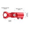 BESNIN Adjustable Bike Stem 0-90 Degree 31.8mm or 25.4mm60mm or 90mm or 93mm or 100mm, Adjustable MTB Stem Black or Red Mountain Bike Handlebar Stem for Bicycle, Road Bike, MTB (25.4 * 60 red) view 3