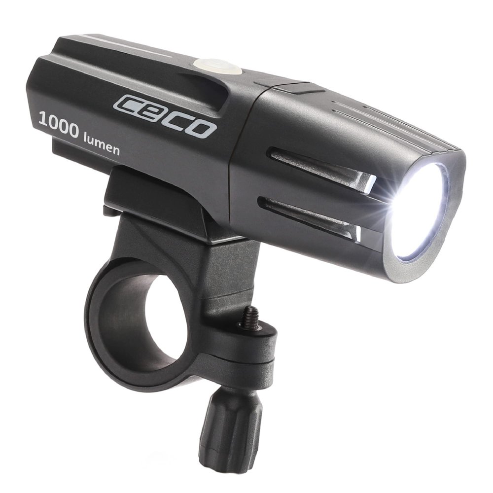 CECO-USA: 1,000 Lumen USB Rechargeable Bicycle Headlight  HARD MOUNT VERSION - Tough & Durable IP67 Waterproof & FL-1 Impact Resistant Super Bright Model F1000  For Commuters, Road & Mountain Bikes