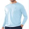 NORTHYARD Men's Sun Protection Shirts UPF 50+ Long Sleeve Swim Rash Guard Shirt Running Workout Athletic Hiking UV Fishing SkyBlue L view 1