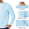 NORTHYARD Men's Sun Protection Shirts UPF 50+ Long Sleeve Swim Rash Guard Shirt Running Workout Athletic Hiking UV Fishing SkyBlue L view 4