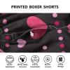 Aflyko Valentines' Day Novelty Boxer Shorts Pink Heart Dot Cute Relaxed Fit Boxers Loose Spring Men's Underwear, M view 3