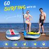 Marcello Paddle Board, Ultra-Light 106 x 33 x 6 Inflatable Paddle Board with Backpack, Pump, Non Slip Mat, Phone Case and Repair Kit for Youth Adults (Simplicity(with Waterproof Bag)) view 2