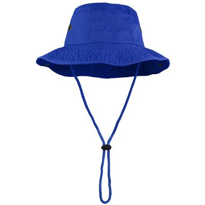 Wide Brim Hiking Fishing Safari Boonie Bucket Hats 100% Cotton UV Sun Protection for Men Women Outdoor Activities S/M Royal Blue