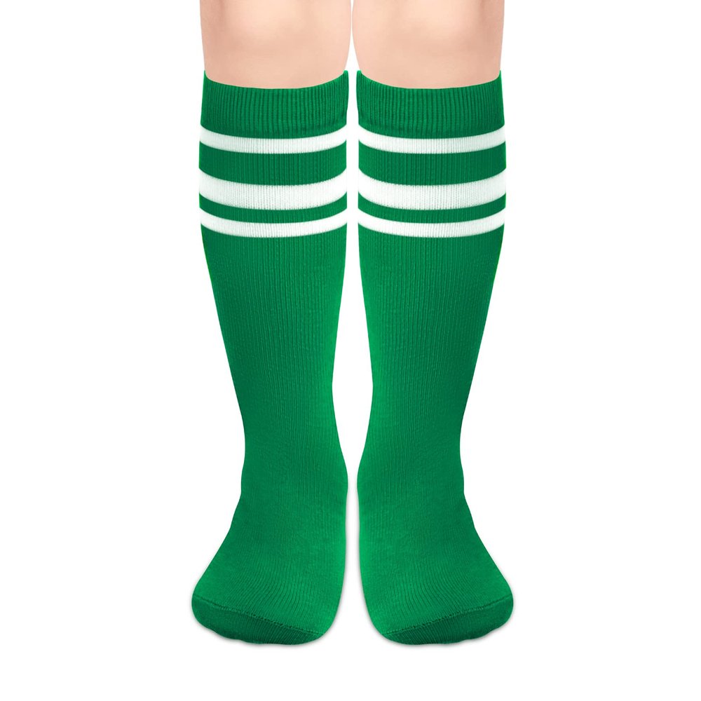 Green Toddler Soccer Socks Boys Toddler Crazy Sock for Kids St Patricks Day Socks Green Sock Kids Football Accessories