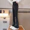 Tollder Girl High Elastic Waist Flare Slimming Leg Pants Casual Long Bell Bottom Jeans Toddler Girl (Black, 4-5 Years) view 2