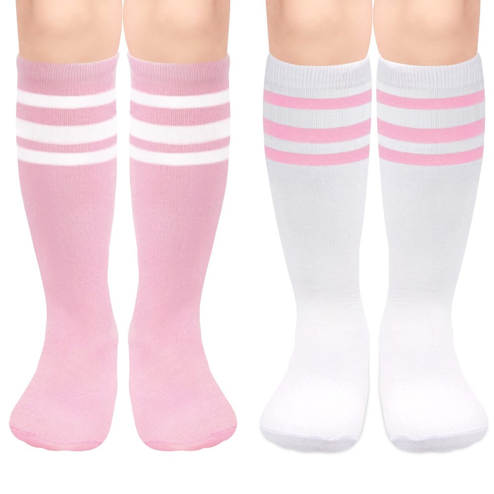 Girls' Pink Toddler & Youth Soccer & Softball Socks