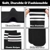 Sarfel Boys & Girls Unisex Kids Knee-High Striped Tube Socks, 4 Count, Black & White, S & M, 3-6 Years view 3