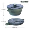 CAMPWOLF 2.5L Collapsible Camping Cook Pot,Portable Cookware for Outdoor Hiking (Dark Green) view 2