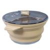 CAMPWOLF 2.5L Collapsible Camping Cook Pot,Portable Cookware for Outdoor Hiking (Khaki) view 1