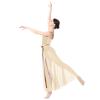 AFAVOM Lyrical Dance Costume for Women Adult Contemporary Dance Dress Lyrical Dancewear Sleeveless Ballet Leotard Bodysuit + Flowy Tulle Long Sheer Wrap Skirt 2PCS Lyrical Dance Outfit Champagne L view 2