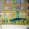 Hanging Ninja Gymnastic Ring Swing Monkey Bar Climbing Bar Jungle Fist For Outdoor Indoor Backyard Activities, 2 Pack Black Obstacle Course Rings Workout Playground Training Equipment Trapeze Play Set view 2