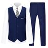 Boy's Blue Suit Kids Navy Blue Ring Bearer Wedding Suits Vest and Pants Set for Little Boy Formal Dresswear Size 6 view 1