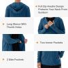 Corna Men's UPF 50+ Sun Protection Hoodie Lightweight Fishing Shirts for Men Long Sleeve UV Protection Outdoors Hiking Running(Dark Blue,2XL view 4