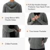 Corna Men's UPF 50+ UV Full Zip Sun Protection Hoodie Jacket with Thumb Holes Cooling Lightweight Fishing Hiking Cooling ShirtsDark Gray,M view 4