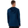 Corna Men's UPF 50+ Sun Protection Hoodie Lightweight Fishing Shirts for Men Long Sleeve UV Protection Outdoors Hiking Running(Navy Blue,L view 2
