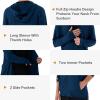 Corna Men's UPF 50+ Sun Protection Hoodie Lightweight Fishing Shirts for Men Long Sleeve UV Protection Outdoors Hiking Running(Navy Blue,L view 4