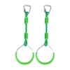 Ninja Jungle Ring Warrior Obstacle Course Trapeze Climbing Fist Swing Playset, 2 Pcs Green Fitness Gymnastic Rings Hanging Monkey Bars Indoor Outdoor Backyard Playground Gym Workout Training Equipment view 1
