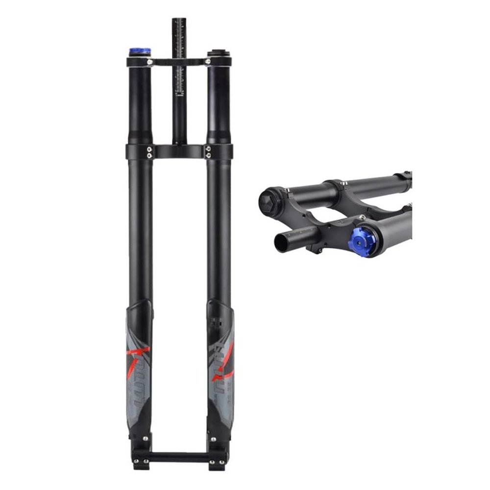HIMALO Mountain Bike Suspension Inverted Fork 26/27.5/29Inch Bike Air Fork Travel 220mm Rebound Adjust Thru Axle 20 * 110mm Double Shoulderwith Lockout