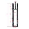 HIMALO Mountain Bike Suspension Inverted Fork 26/27.5/29Inch Bike Air Fork Travel 220mm Rebound Adjust Thru Axle 20 * 110mm Double Shoulderwith Lockout view 2