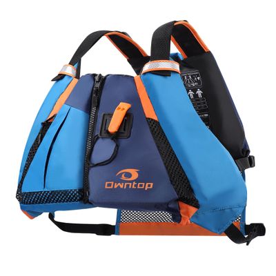 Owntop Swim Vest for Adult, Paddle Sports Swim Jackets with Adjustable Safety Strap, Premium Buoyancy Men Women Float Swim Vests for Kayaking Surfing Boating (Blue, M/L)